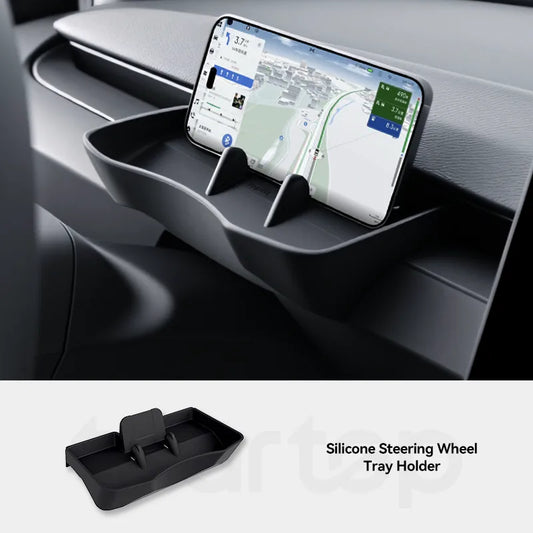 Tcartop Steering Wheel Stand Tray for Tesla Model 3(21-26) / Y(20-26) / YL(25-26)