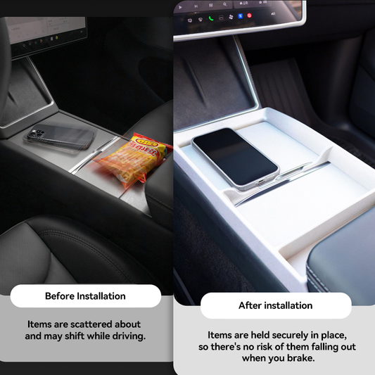 tcartop Center Console Storage Tray for Tesla Model 3 Highland 24+ / Y Juniper 25+ / YL (25-26)