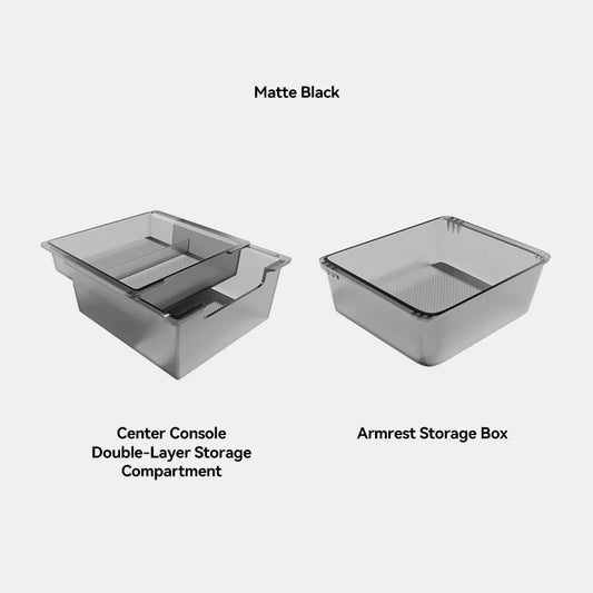Tcartop Double-Layer Center Console Storage Box for Tesla Model Y Juniper 25+ / 3 Highland 24+ / YL 25-26