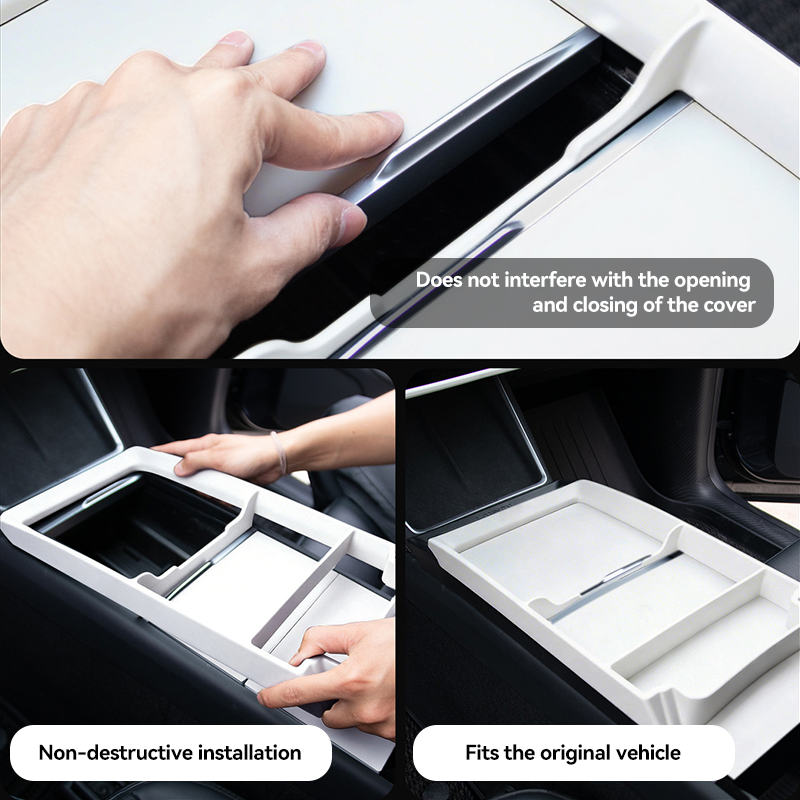 tcartop Center Console Storage Tray for Tesla Model 3 Highland 24+ / Y Juniper 25+ / YL (25-26)