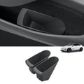 LUCKEASY 4PCS Door Side Storage Box Full Arounding for Tesla Model Y Juniper Standard/Premium/Performance 2025 2026 Front & Rear Door Pocket Inner Organizer Trays Full Cover Accessories TPE Black