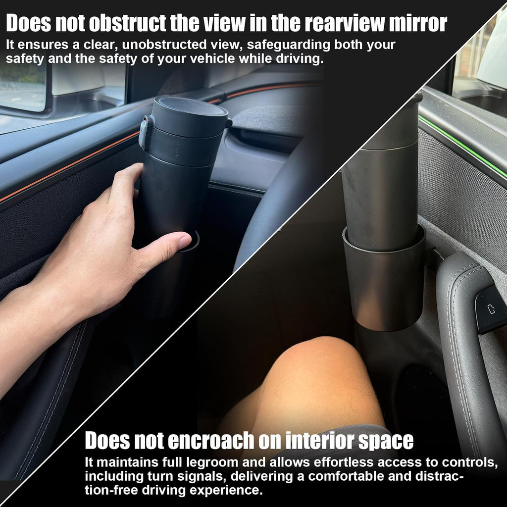 ROCCS 2PCS Car Door Cup Holder for Tesla Model Y 2025 Junior,Left&Right Side Door Drink Cup Holder Expander Organizer Accessory